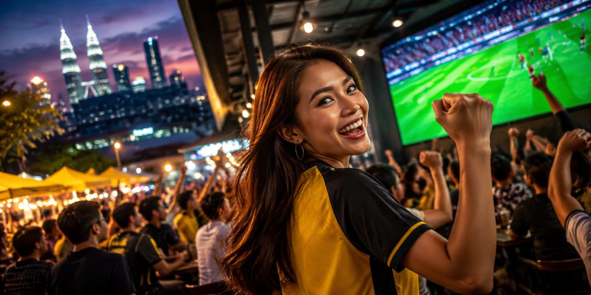 Malaysian football fans watching a live match while logging in to their indo18 betting account